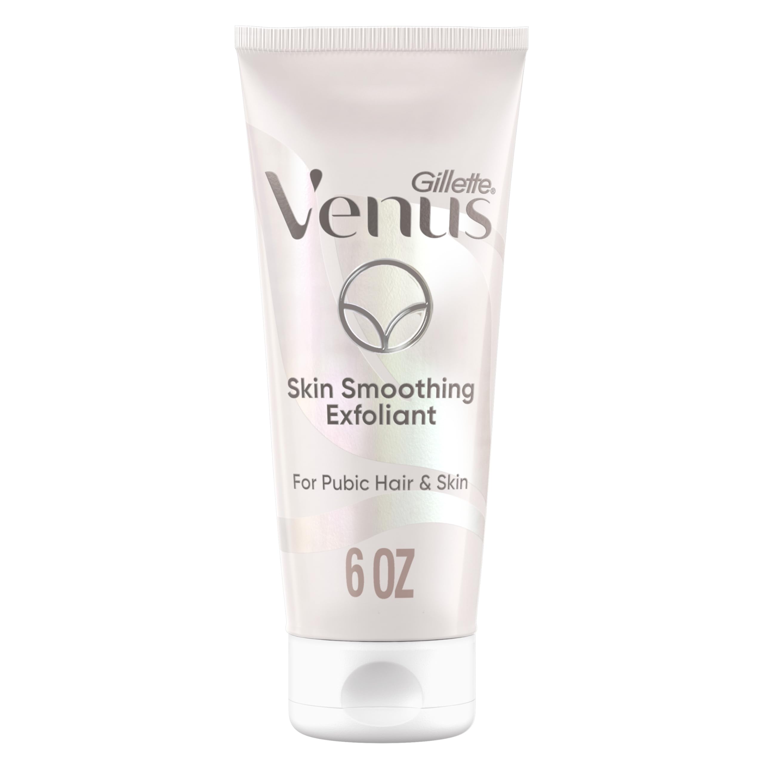 Gillette Venus intimate exfoliant bottle with smooth pour for easy pre-shave prep.