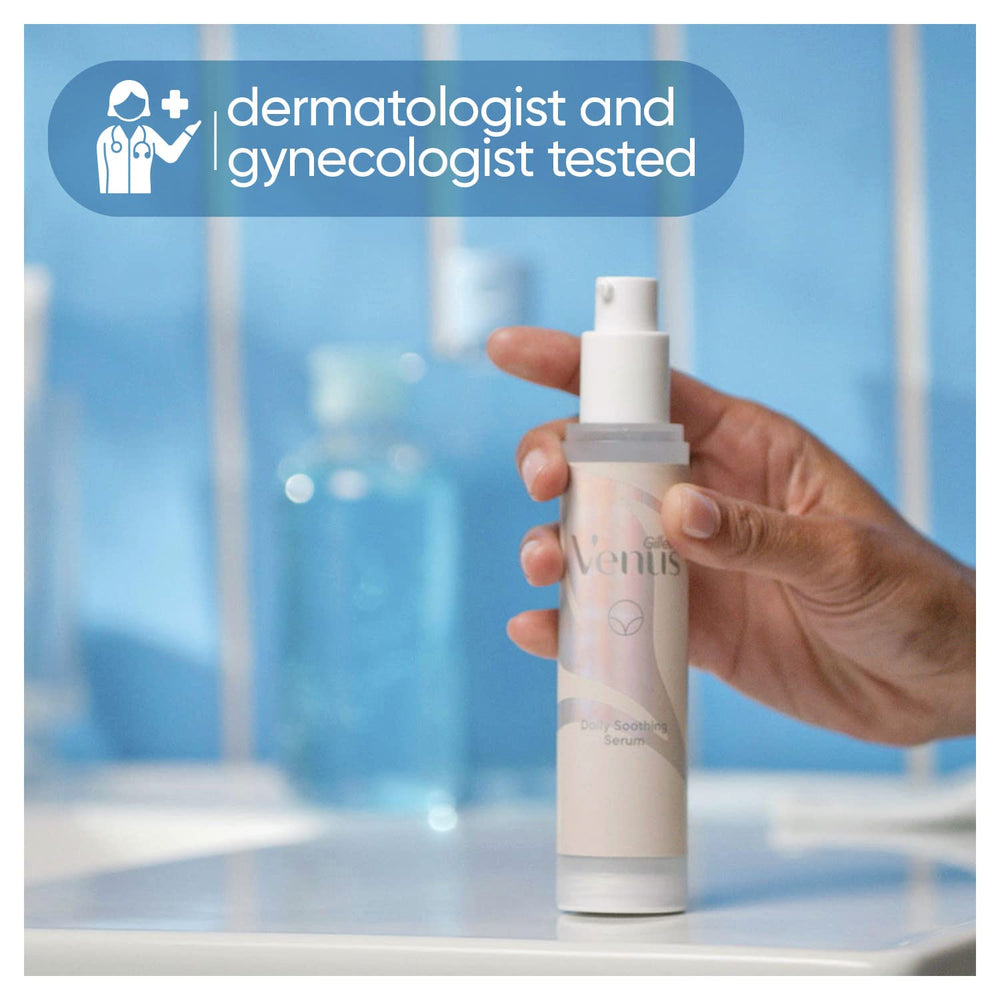 Gillette Venus Intimate Serum fragrance-free packaging emphasizes gentle care.