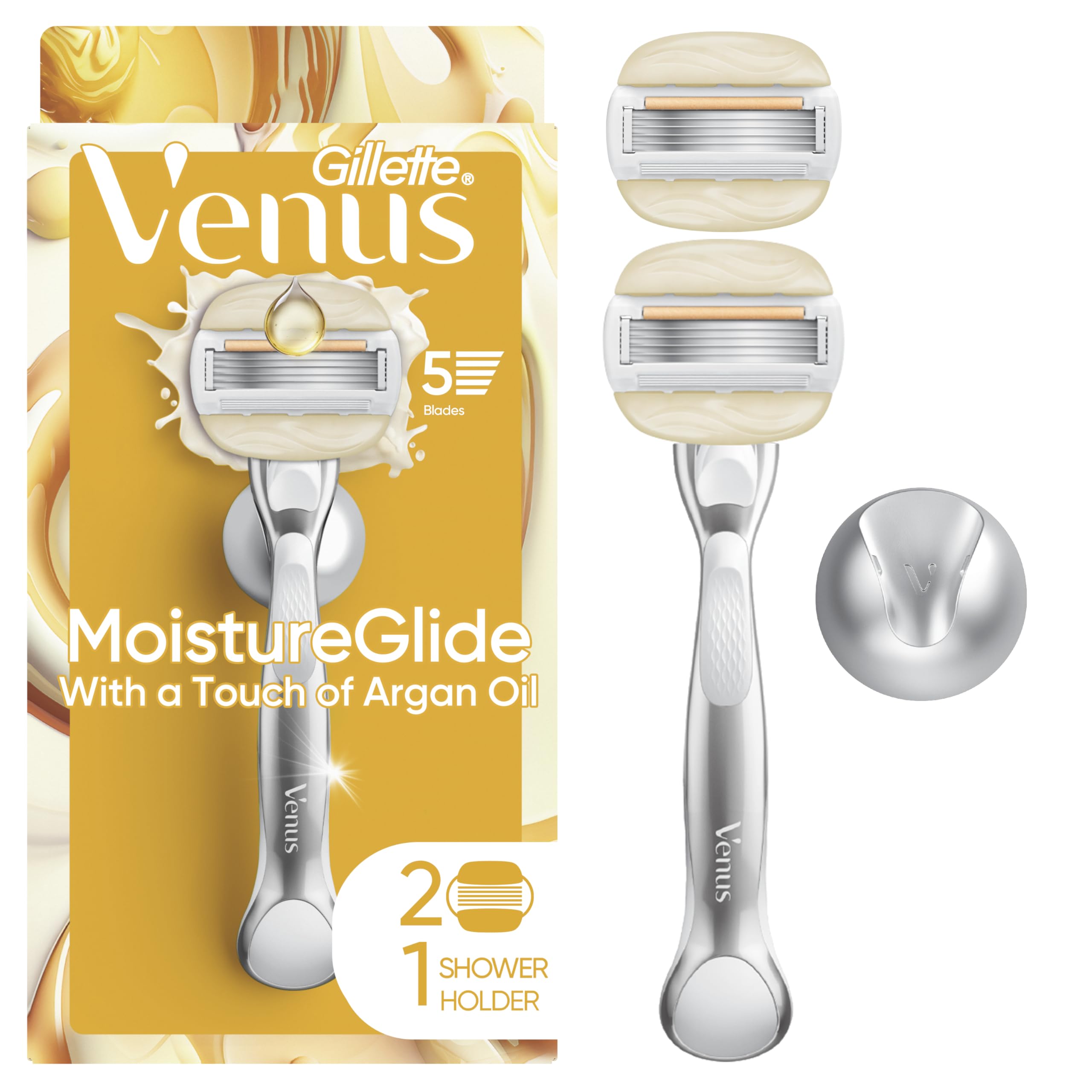 Gillette Venus Moistureglide 2in1 shave bar demonstrates hydrating lather for smooth skin