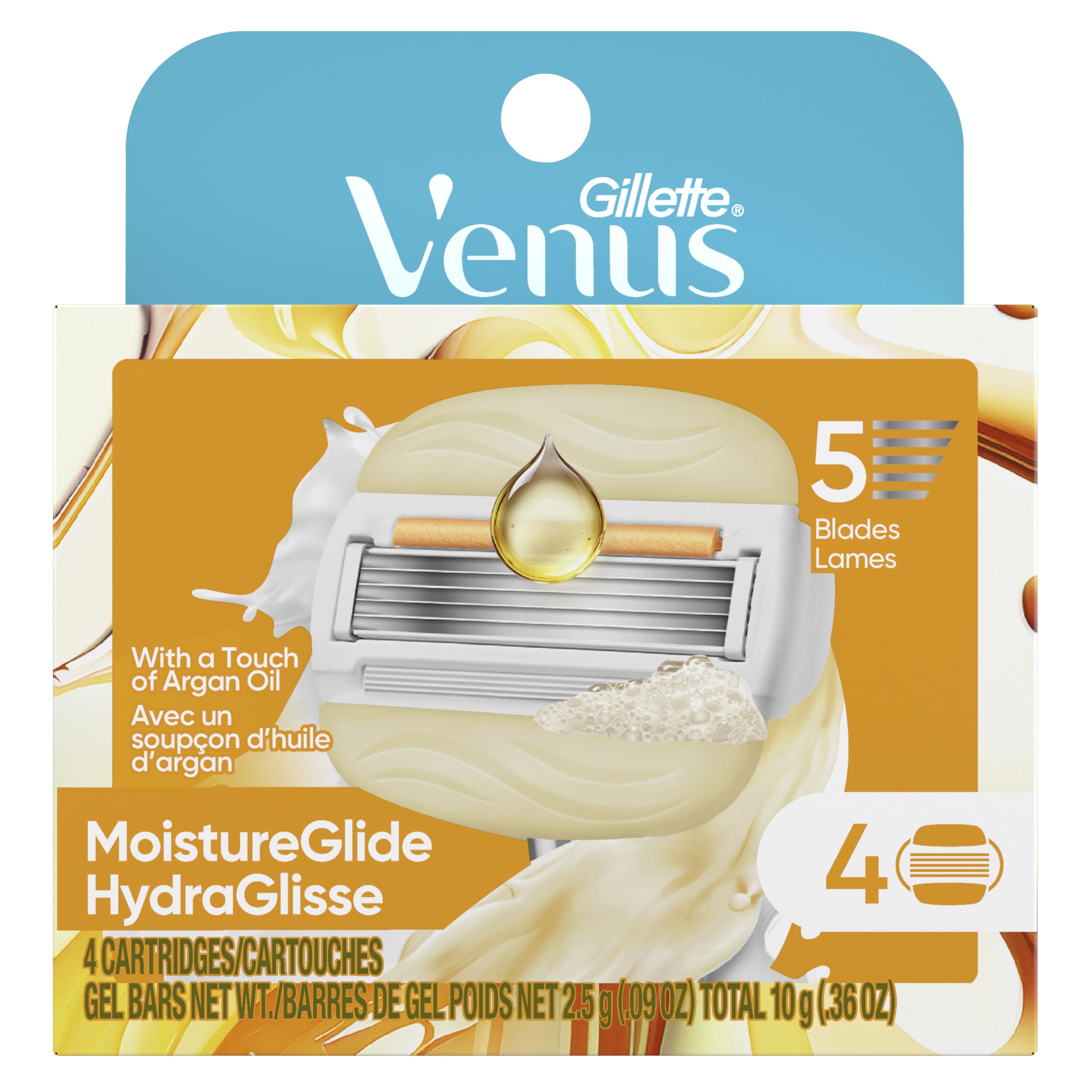 Gillette Venus MoistureGlide holiday gift pack close-up