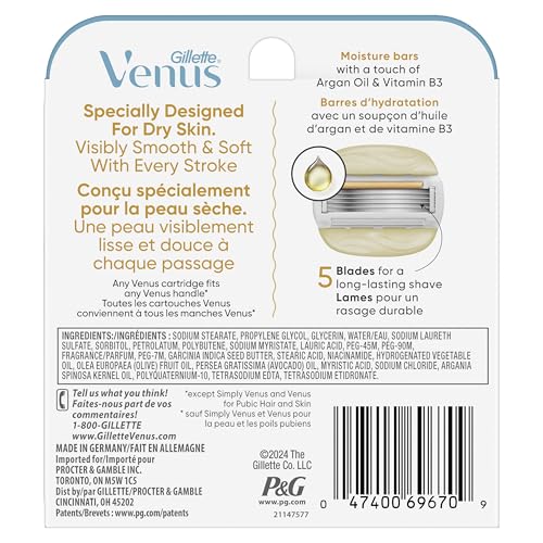Close-up of 5 blades aligned for precise shaving.
