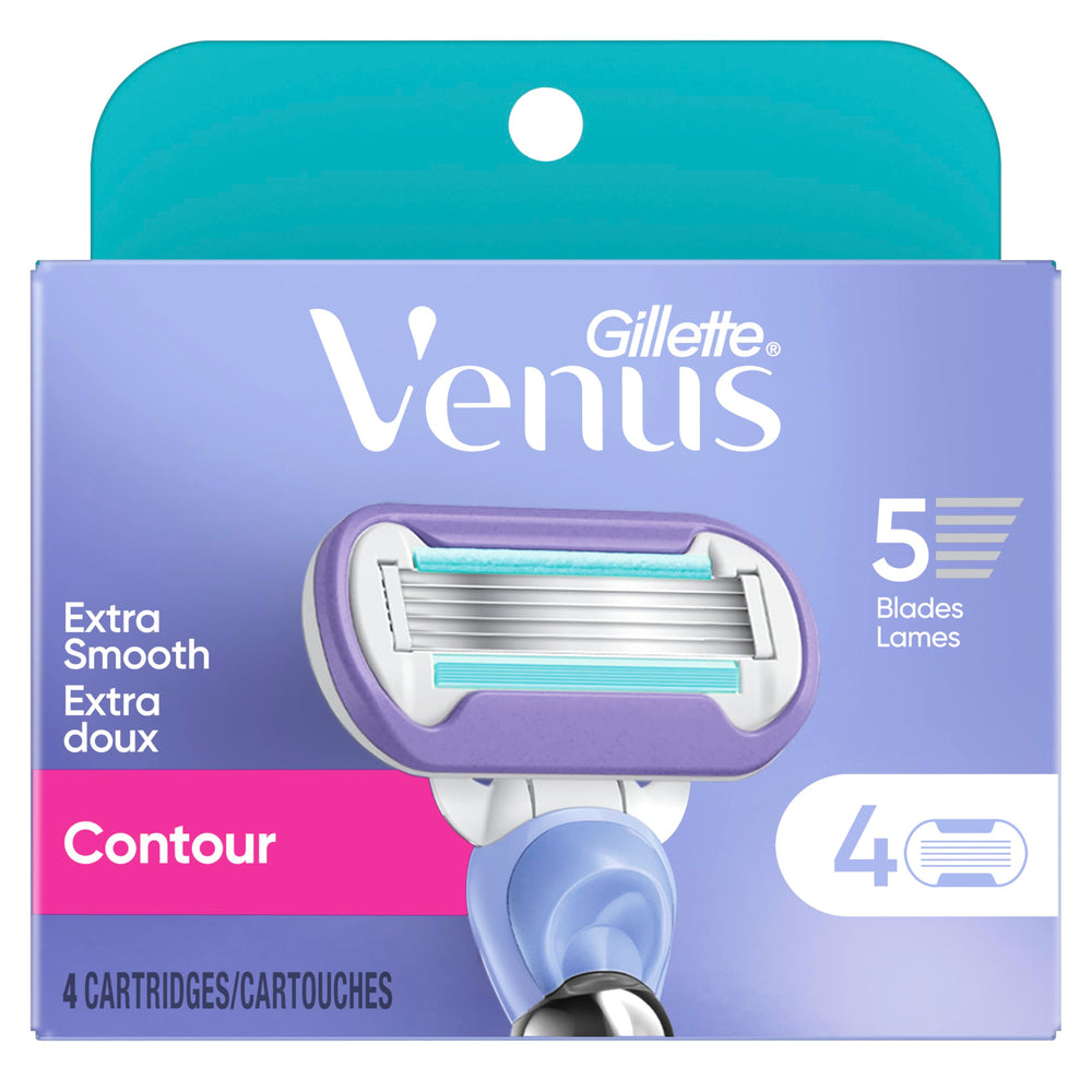 Gillette Venus pivoting-head design maintains contact for hard-to-reach zones.