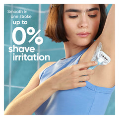 Gillette Venus pivoting head follows body contours for easier shaving.