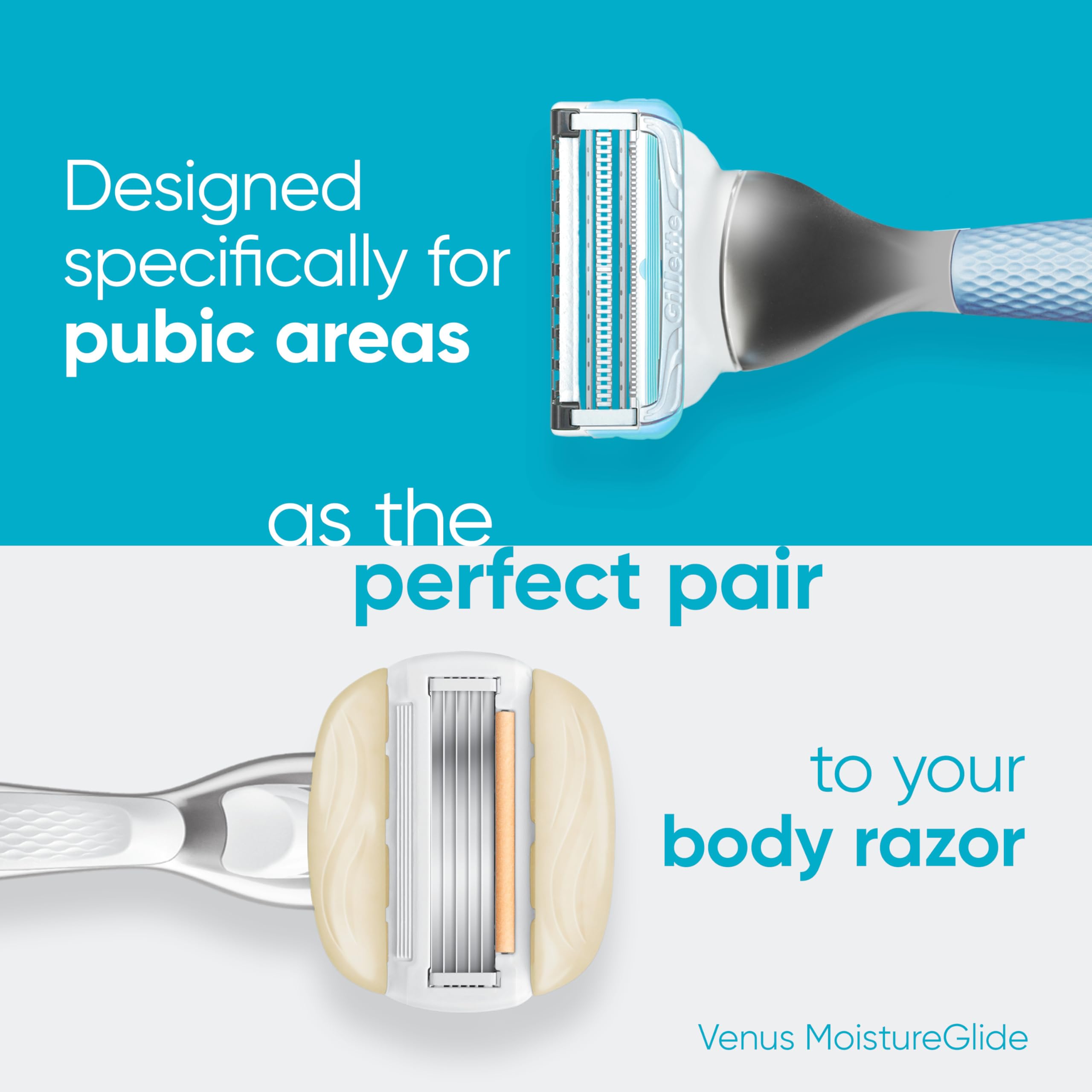Gillette Venus 2-in-1 cleanser translucent formula for visible application.