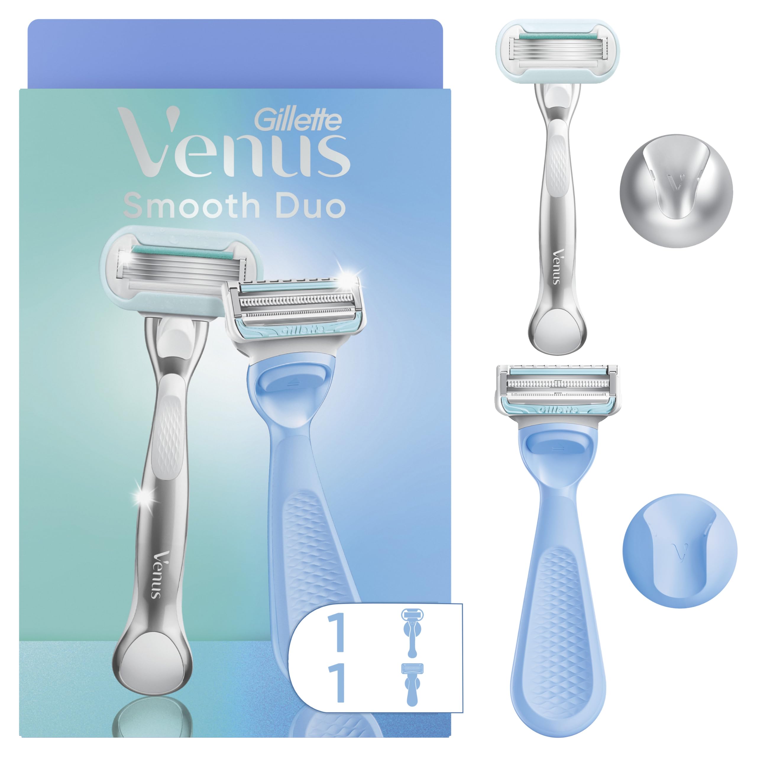 Gillette Venus Pubic Hair & Skin Razor, pubic-hair-skin-razor focus, for a gentle, protected shave.