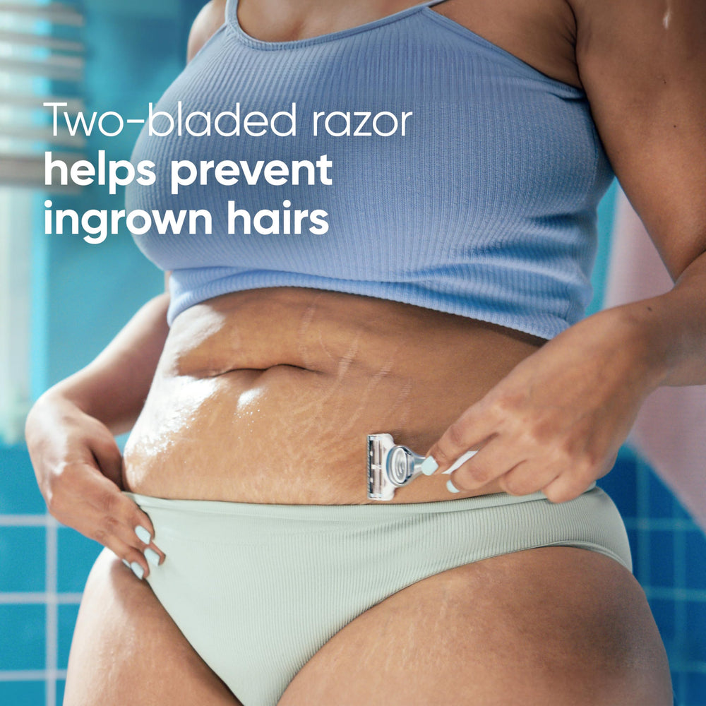 Gillette Venus pubic razor back precision trimmer reaching tricky areas.