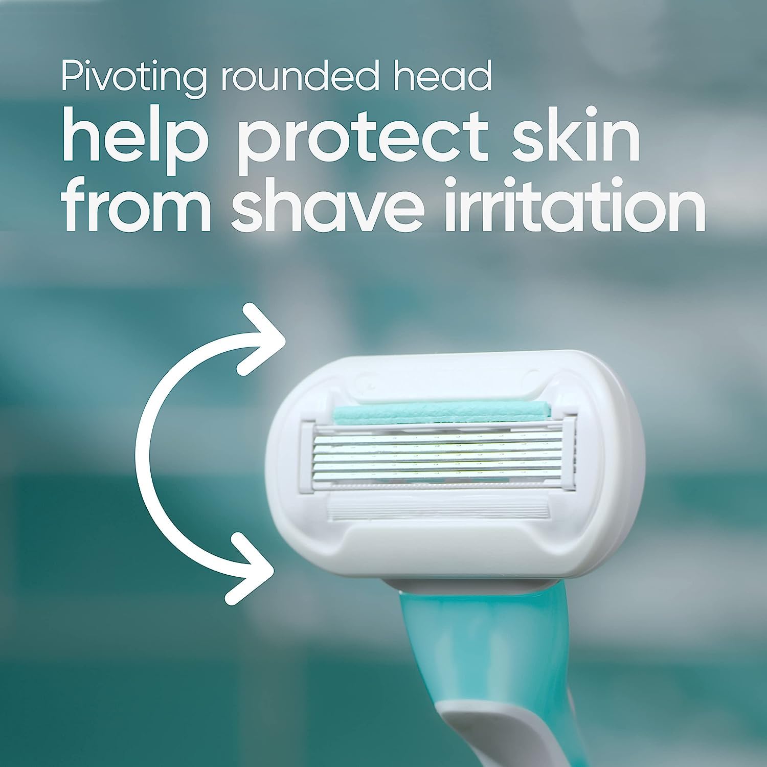 Gillette Venus soft grip handle detail for precise control.