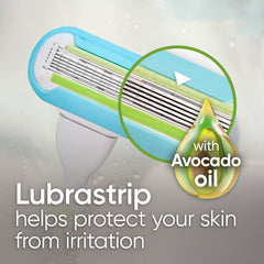 Gillette Venus refill blades rust-resistant for long-lasting shaves.