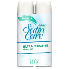 Gillette Venus Satin Care Ultra Sensitive gel tube delivering gentle shaving glide