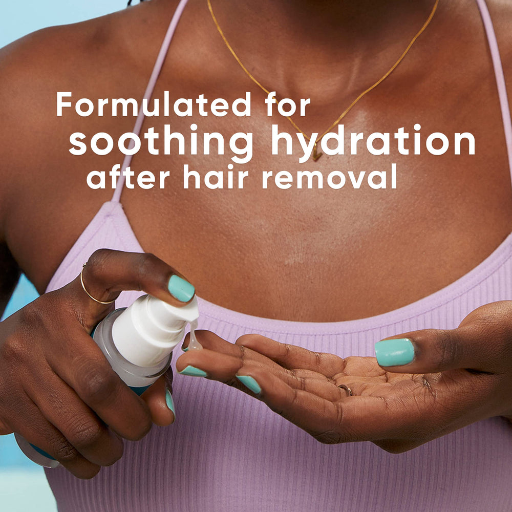 Gillette Venus Facial Hydration Serum application close-up demonstrates quick absorption