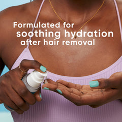 Gillette Venus Facial Hydration Serum application close-up demonstrates quick absorption