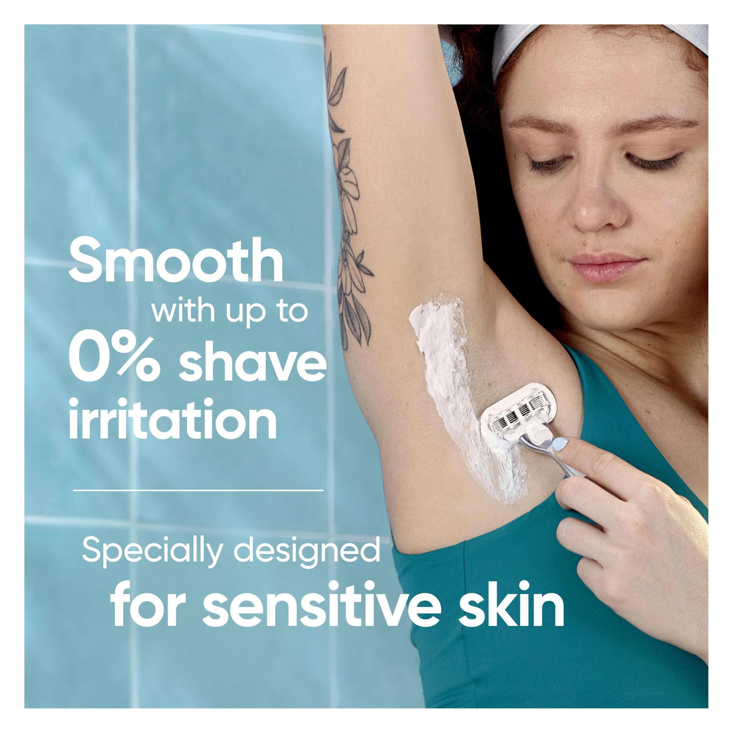 Shower holder keeps your Venus razor dry between uses.