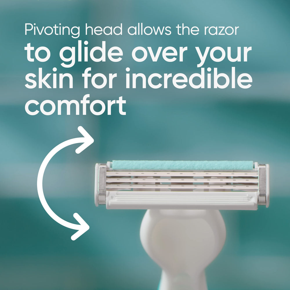 Gillette Venus Simply 3 Sensitive disposable razor pack on display.
