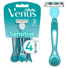 Gillette Venus Simply 3 Sensitive razor pivot head closeup for a smooth, precise shave
