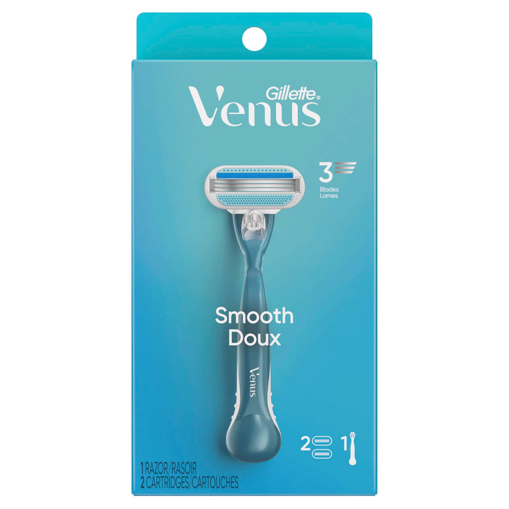 Women’s shaving with the Venus Smooth system for daily use.