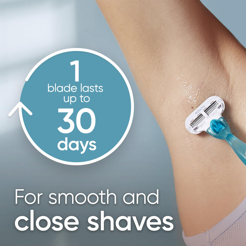 Gillette Venus Soft-Grip Gel Handle provides secure, comfortable control.