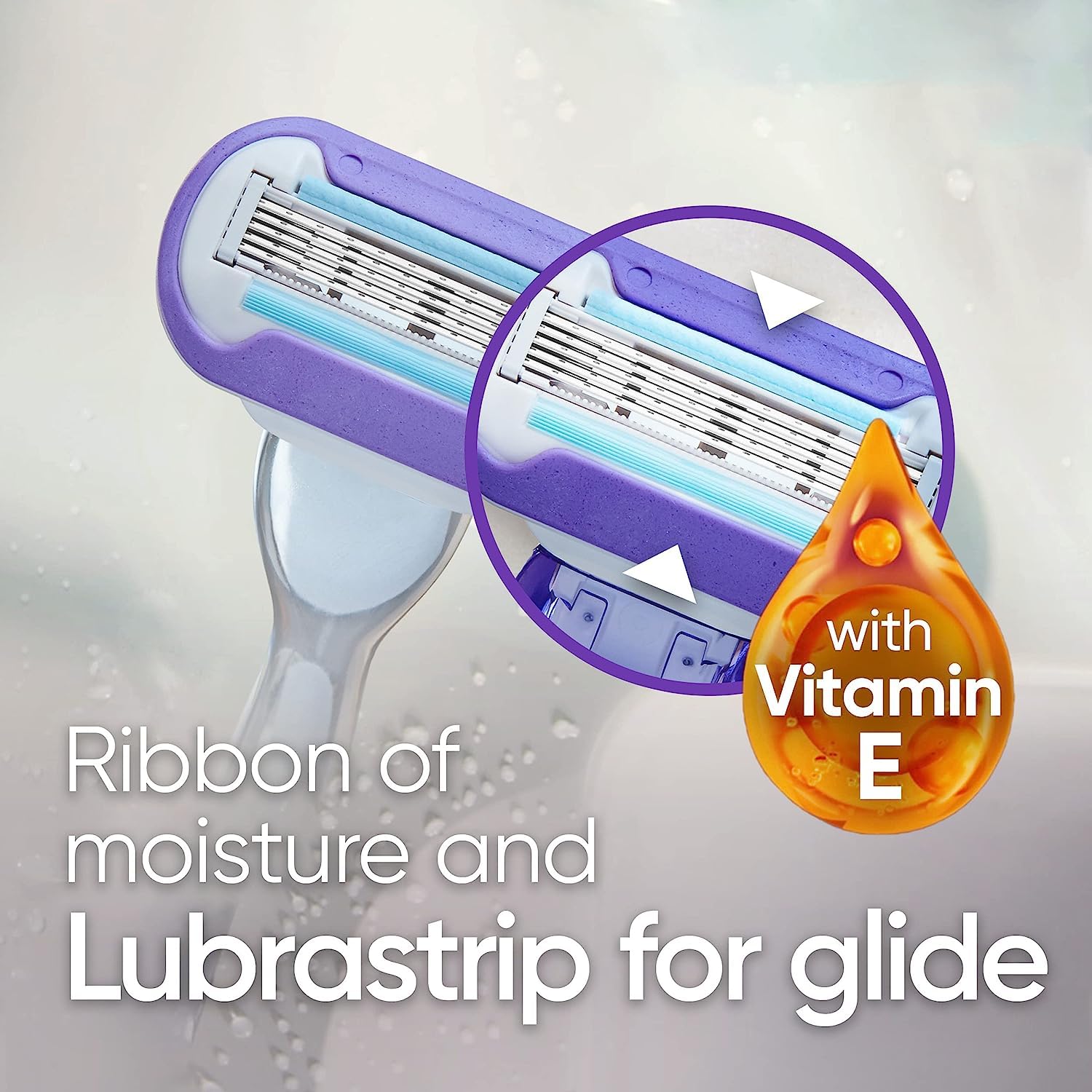 Gillette Venus Swirl MicroFine comb guiding hairs to blades