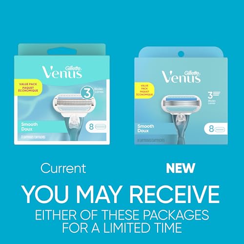 Gillette Venus three-blade technology designed for efficient, comfortable shaving.