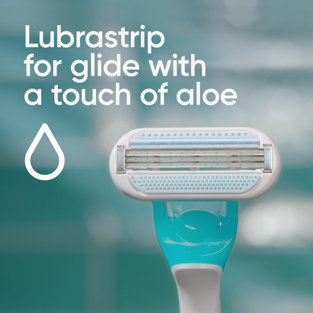 Gillette Venus Tropical razor colors highlight brand style during shaving.