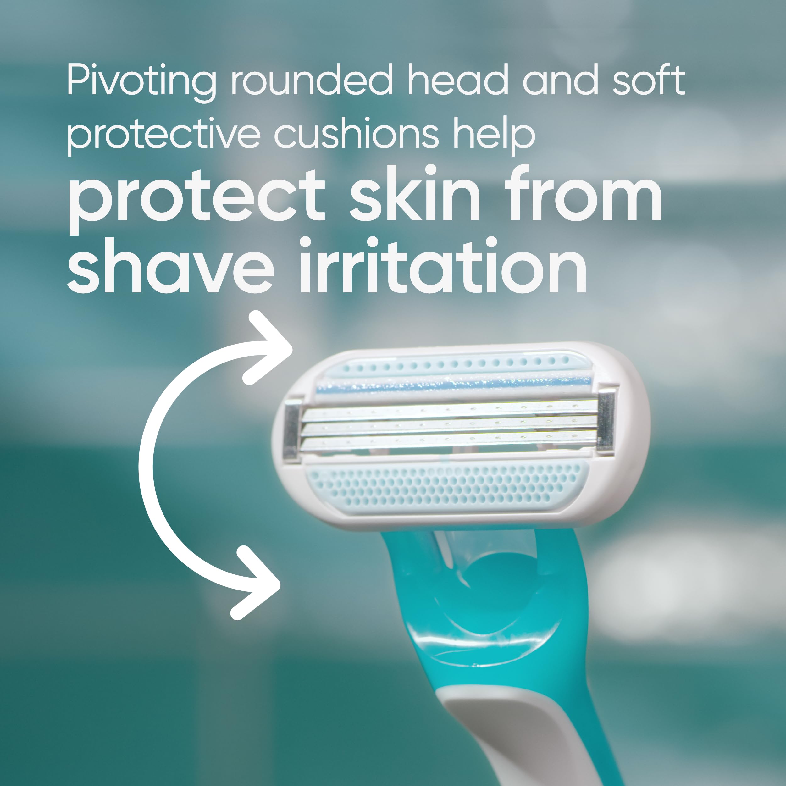 Gillette Venus Tropical razor lubrastrip provides water-activated glide.