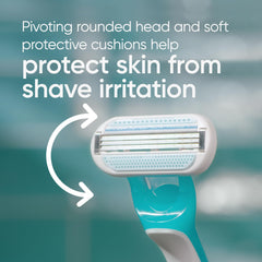 Gillette Venus Tropical razor lubrastrip provides water-activated glide.