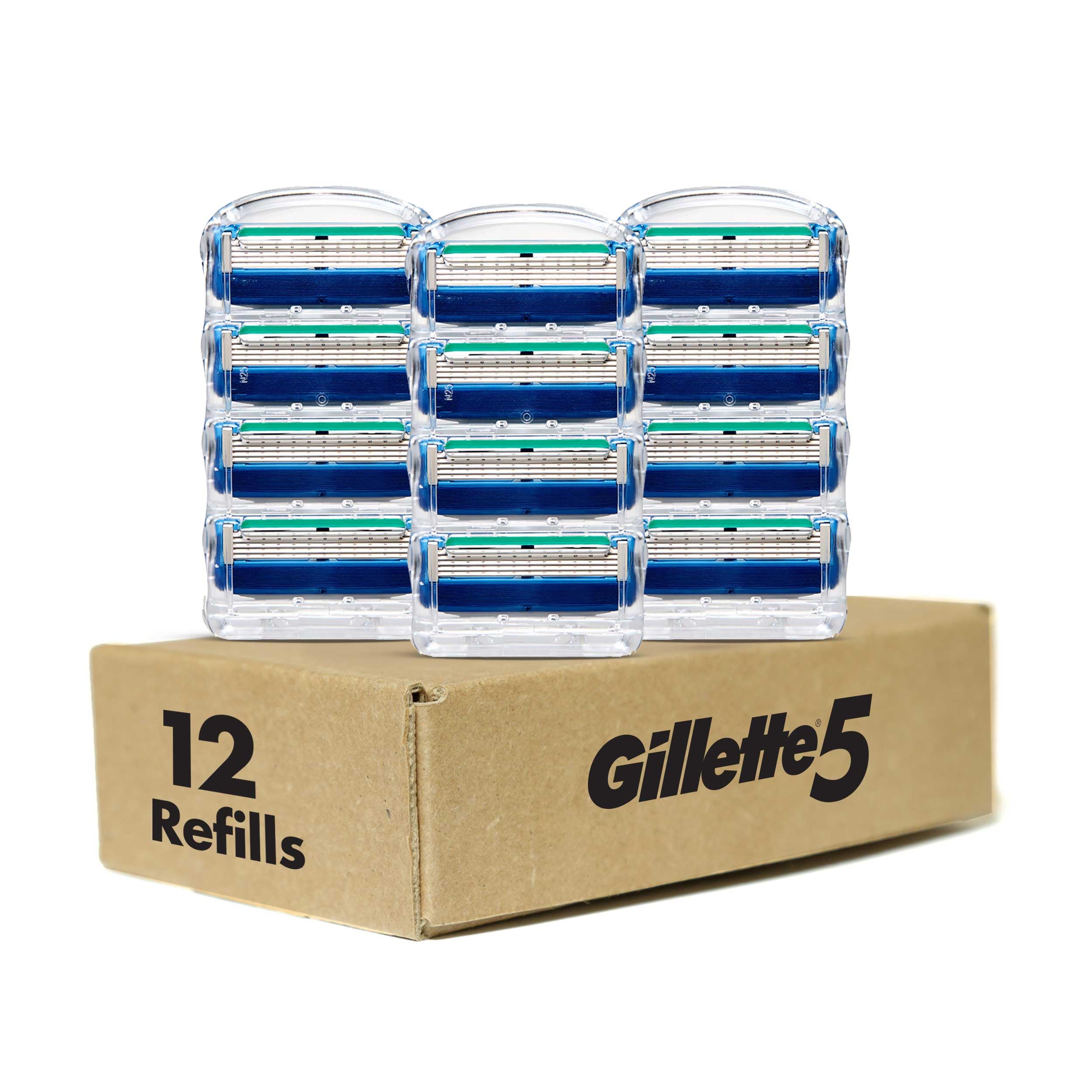 Gillette5 ergonomic handle grip helps maintain control during shaving.