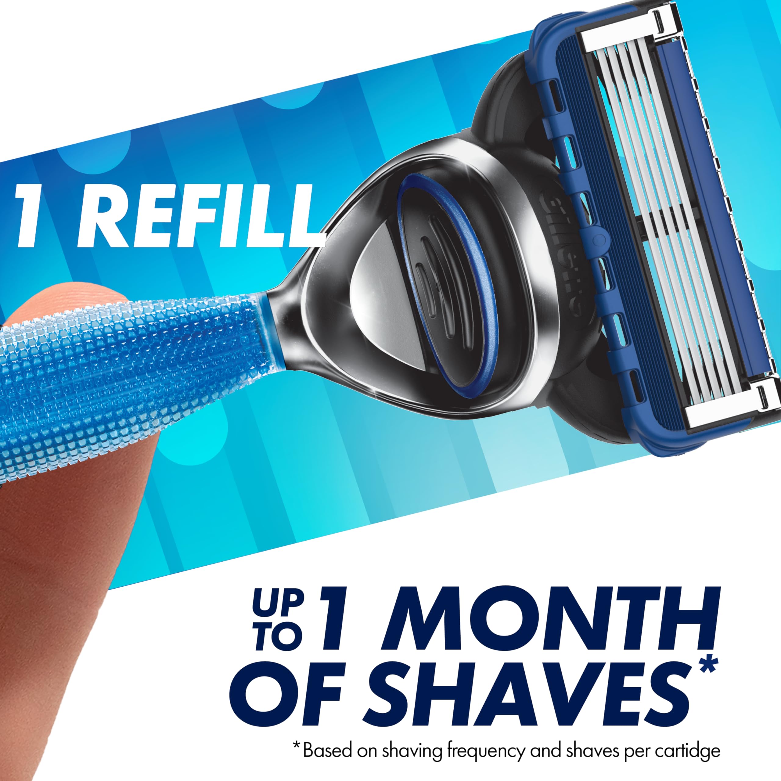 Gillette5 12-count refill pack ready for regular replacements and travel use.