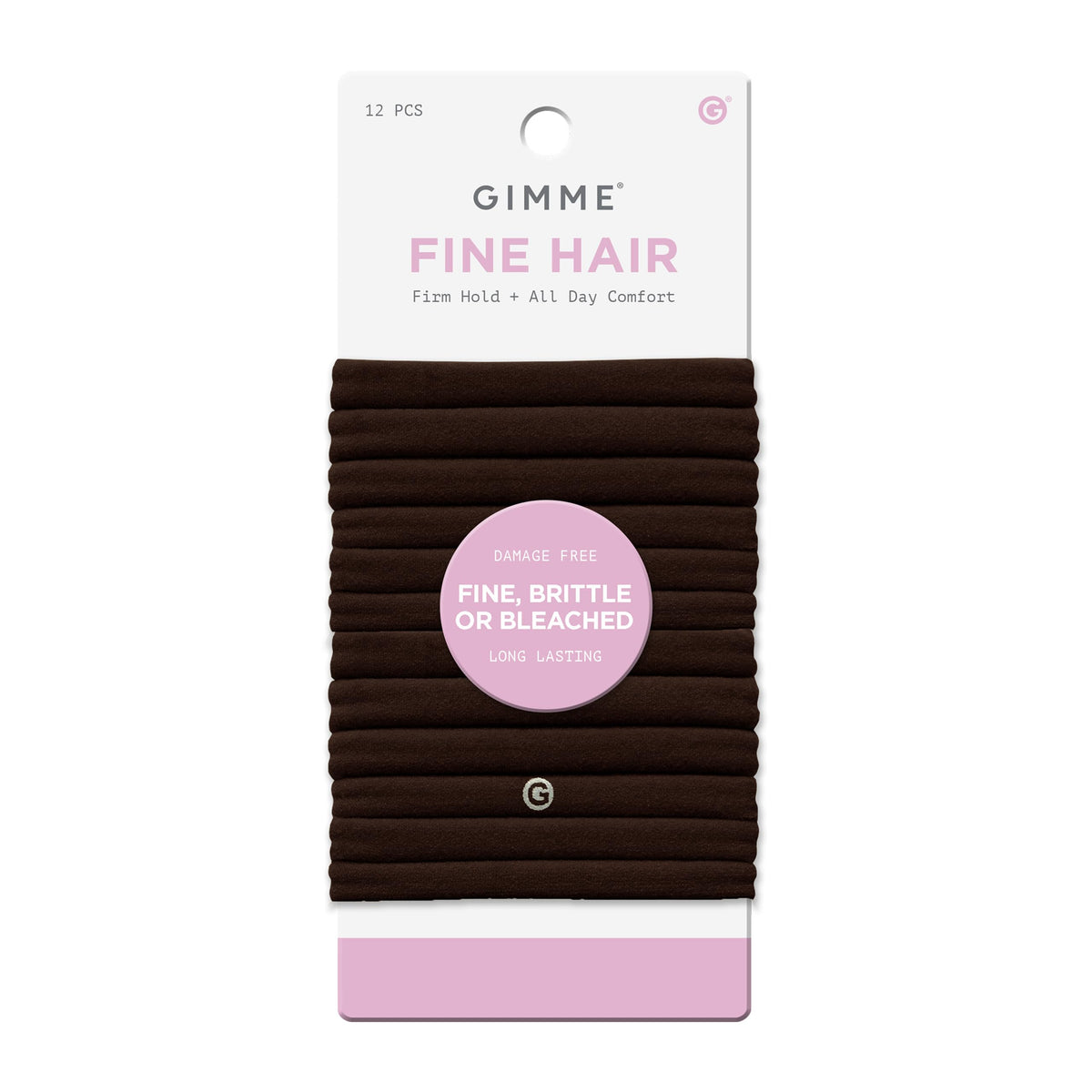 GIMME Beauty bandas elásticas para cabello fino con agarre suave en cola de caballo.