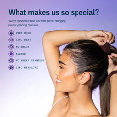 Bandas versátiles para cabello liso, rizado o grueso sin dejar marcas.