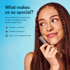Gimme Beauty braid accessory elastic bands protect hair while styling and braiding.