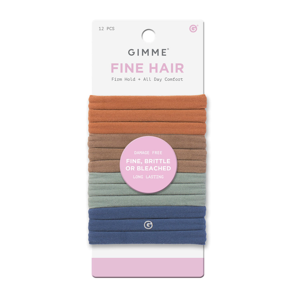 Bandas GIMME Beauty para cabello fino sin dentado, soporte suave para uso diario.