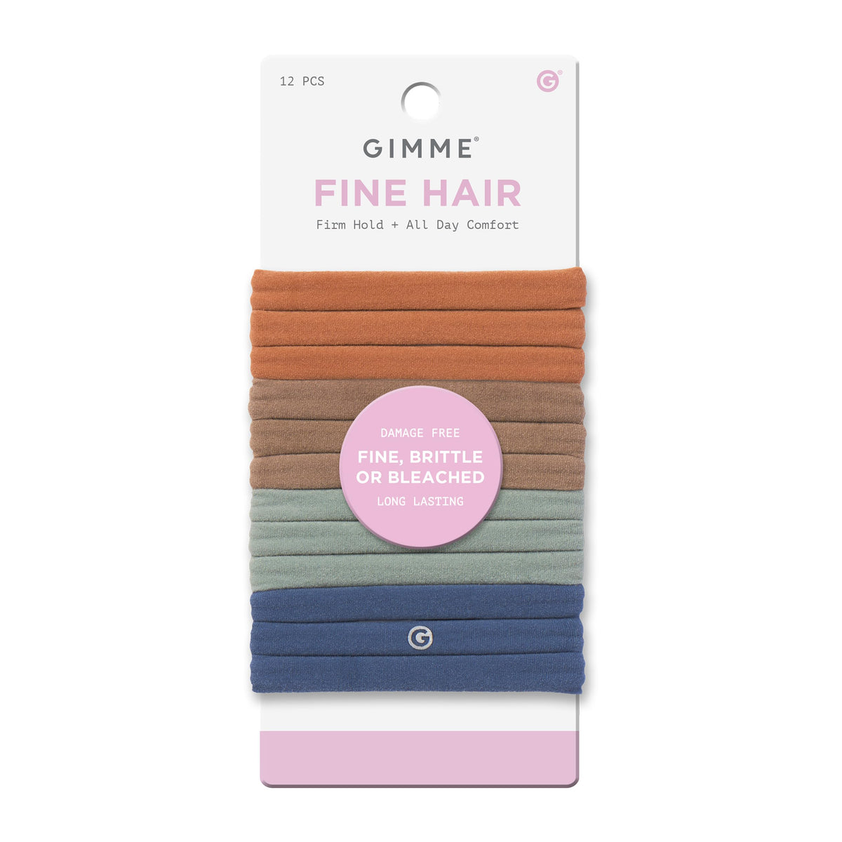 Bandas GIMME Beauty para cabello fino sin dentado, soporte suave para uso diario.