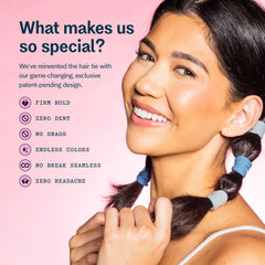 Bandas sin costuras de GIMME Beauty para cabello fino, evitan tirones.