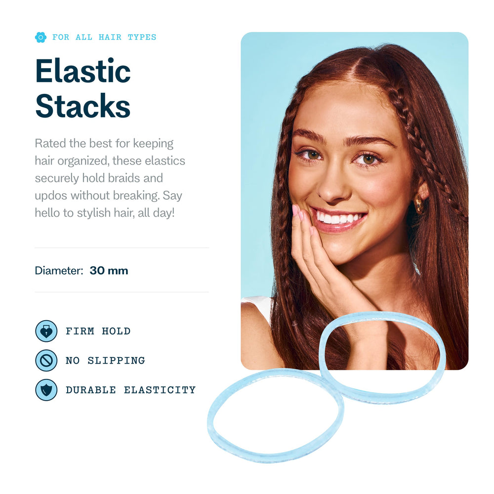 Gimme Beauty clear hair ties stay in place without slipping for any hair type.
