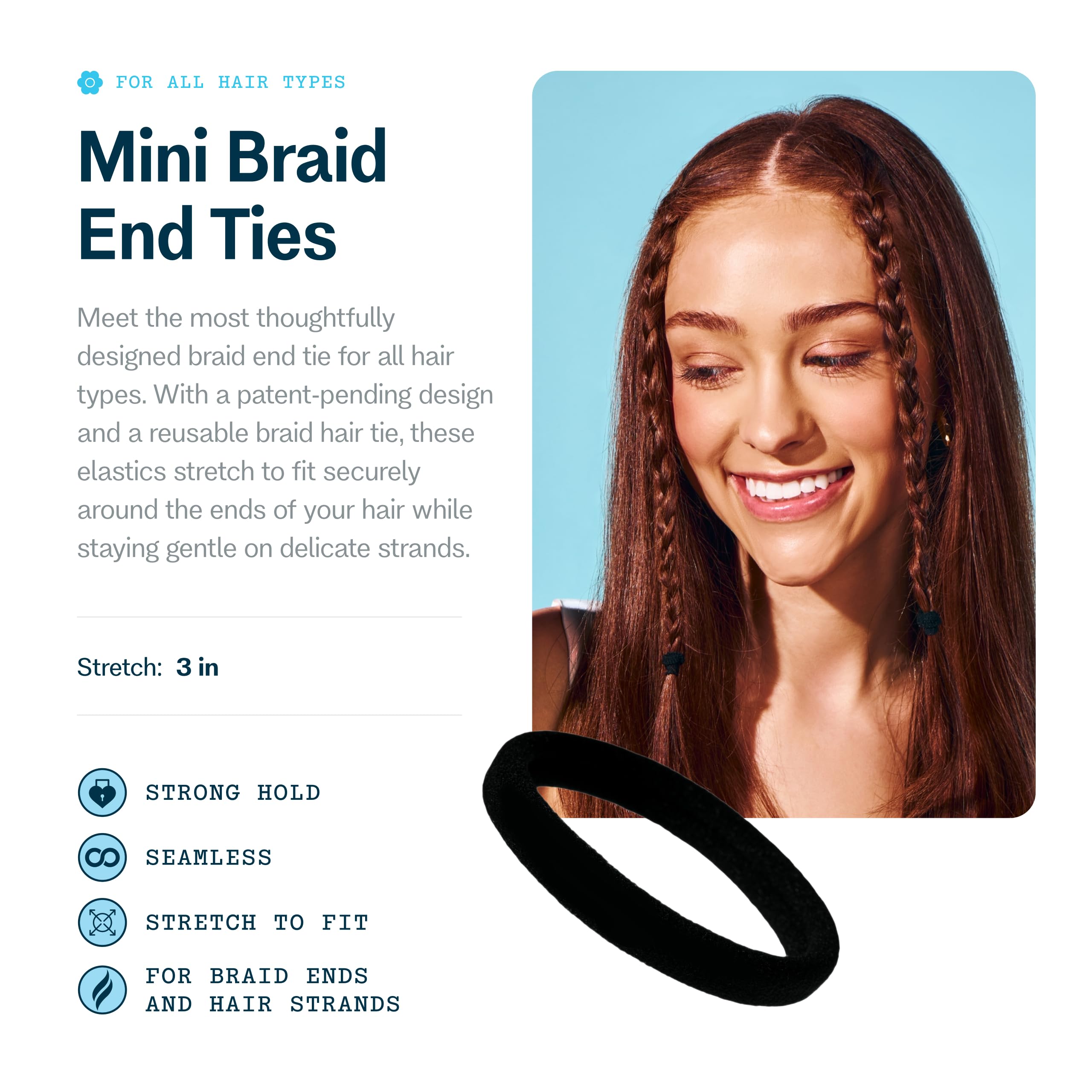 GIMME Beauty diseño sin costuras ofrece distribución de tensión para cabello suave.