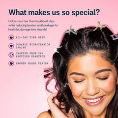GIMME Beauty half-up styling clip holds looks without slipping through the day.