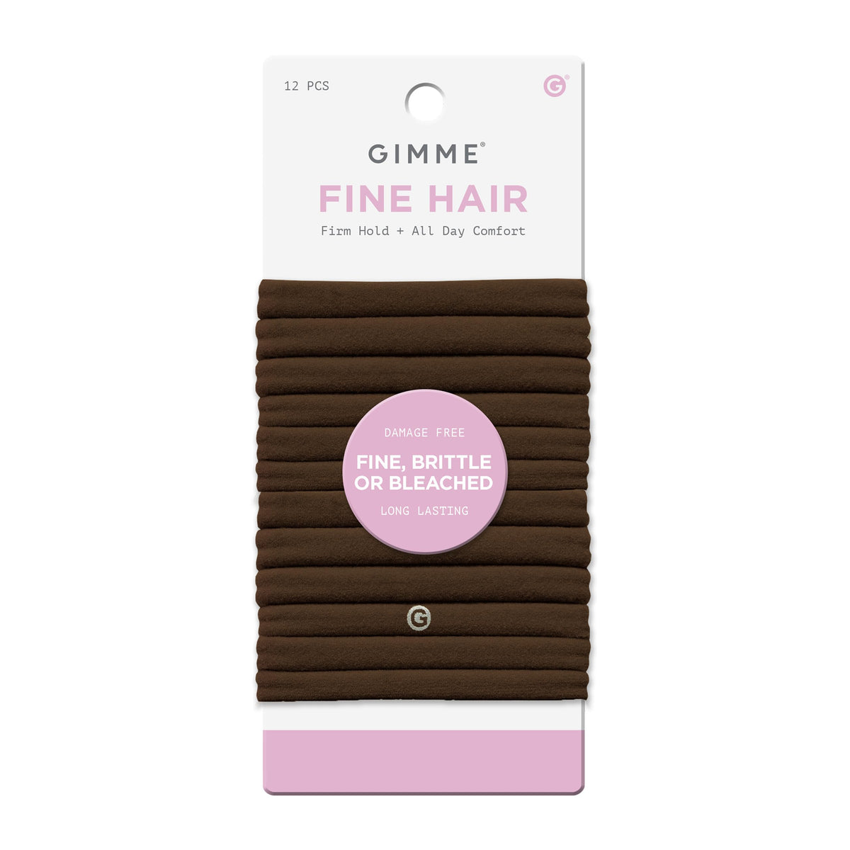 GIMME Beauty lazo elástico para cabello fino, sin dentado, sujeción suave para todo el día.