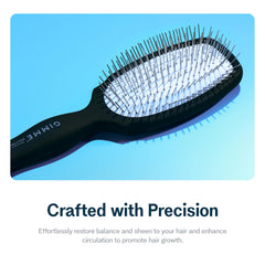 GIMME Beauty Metal Bristle Brush features ergonomic cushioned handle for comfort.