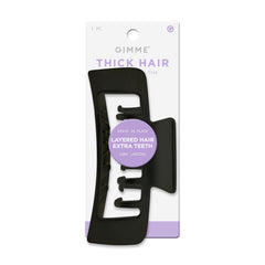 GIMME Beauty XL pinza rectangular con dientes doble capa para agarre seguro