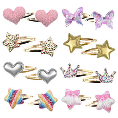 Gingbiss butterfly metal snap hair clip adds sparkle to daily hairstyles.