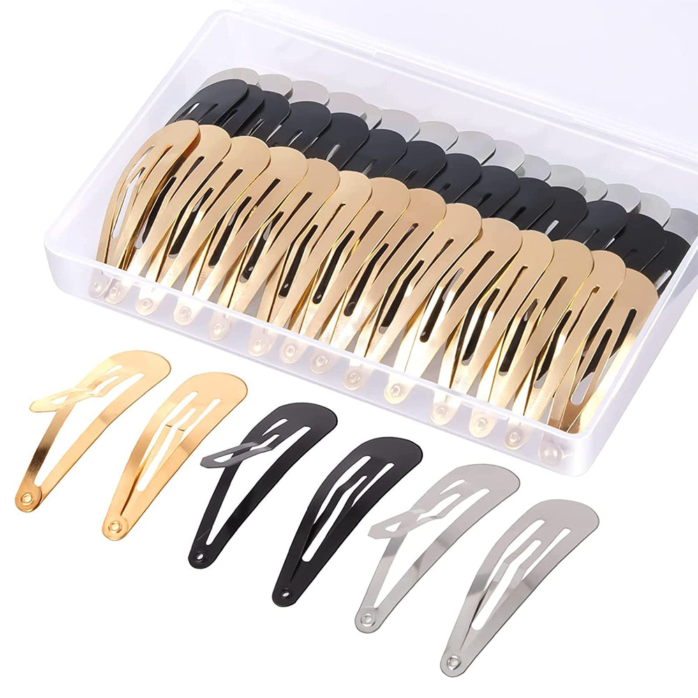 Gingbiss gold snap hair clip with storage box for daily styling.