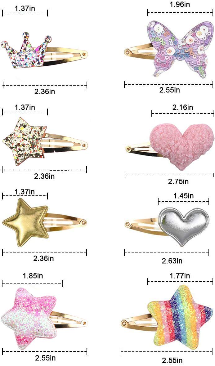 Gingbiss heart-shaped hair clip decorates tresses with cute charm.