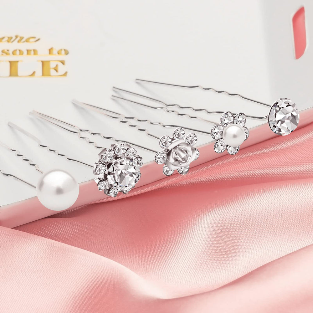 Gingbiss 40-designs wedding hair pins set offers versatile styling options
