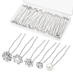 Gingbiss wedding pearl hair pin with a single pearl design for elegant bridal styling