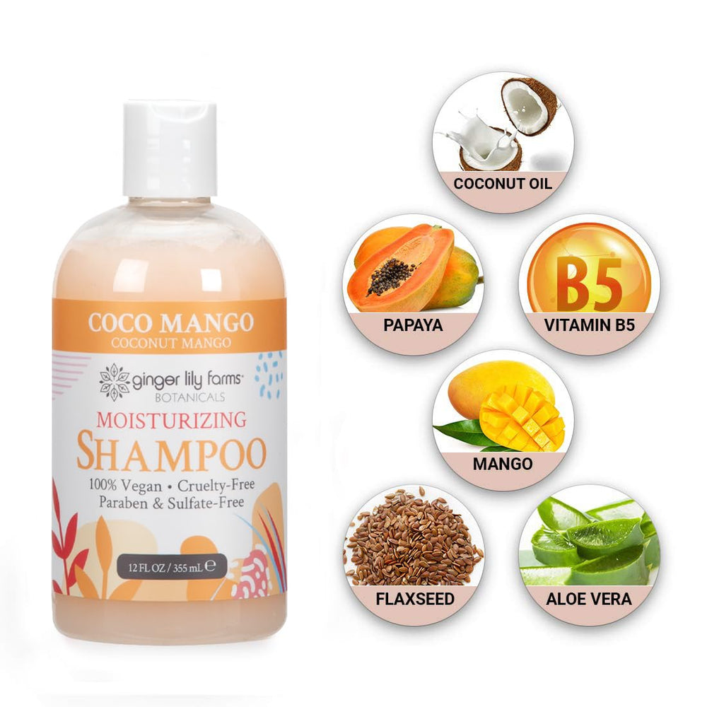 Ginger Lily Farms Botanicals Aloe and flaxseed nourish moisture for frizz control.