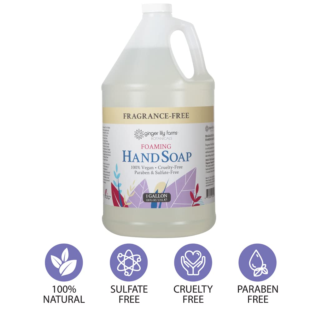 Ginger Lily Farms Botanicals creamy foaming lather for gentle cleansing