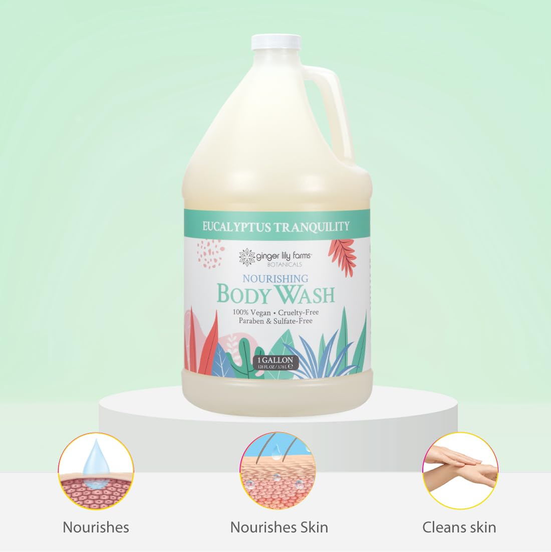 Ginger Lily Farms Botanicals refill packaging promotes eco-friendly, low-waste dispensing.