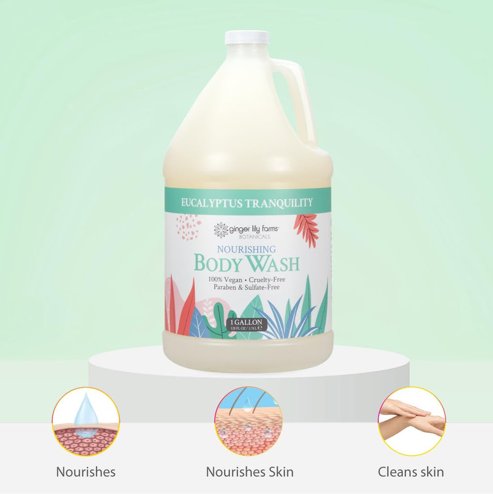 Ginger Lily Farms Botanicals refill packaging promotes eco-friendly, low-waste dispensing.