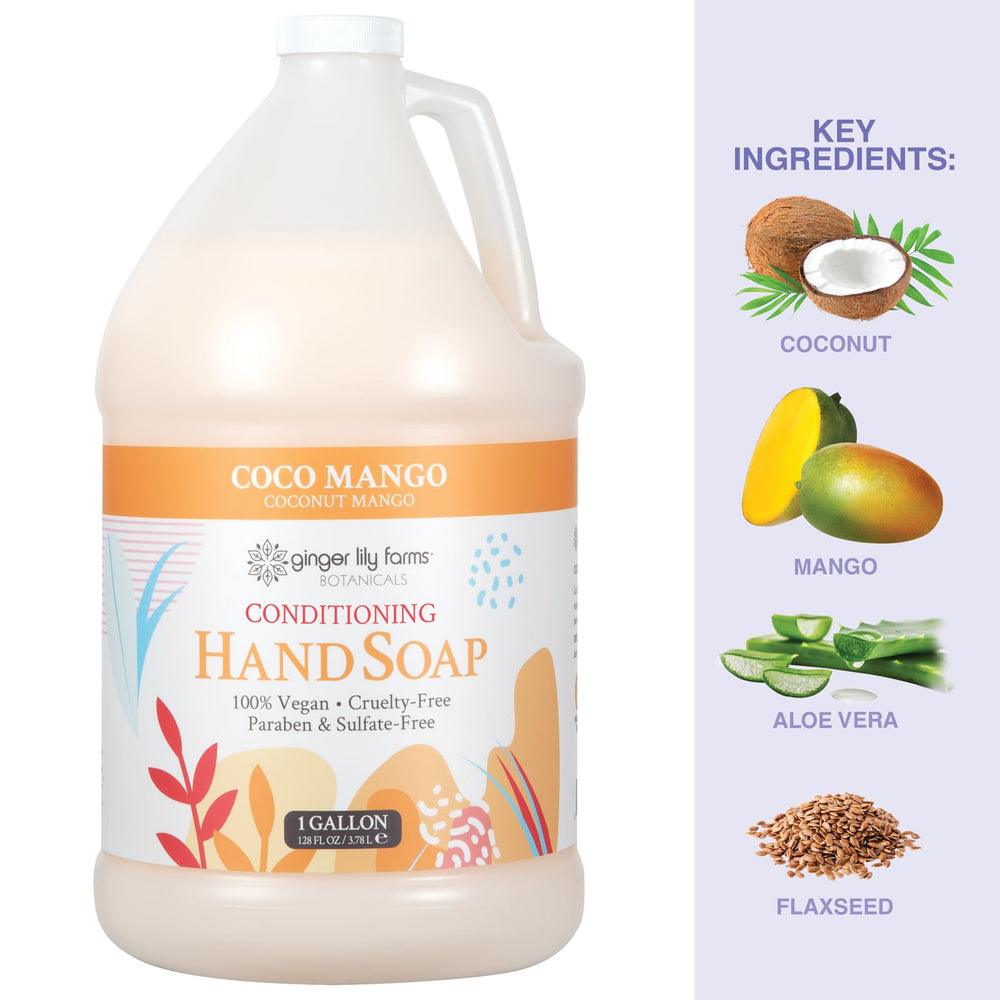 Ginger Lily Farms Botanicals gallon refill reduces plastic waste