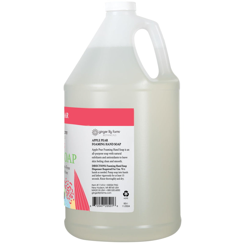 Garrafa de 1 galón Ginger Lily Farms Botanicals facilita rellenar dispensadores